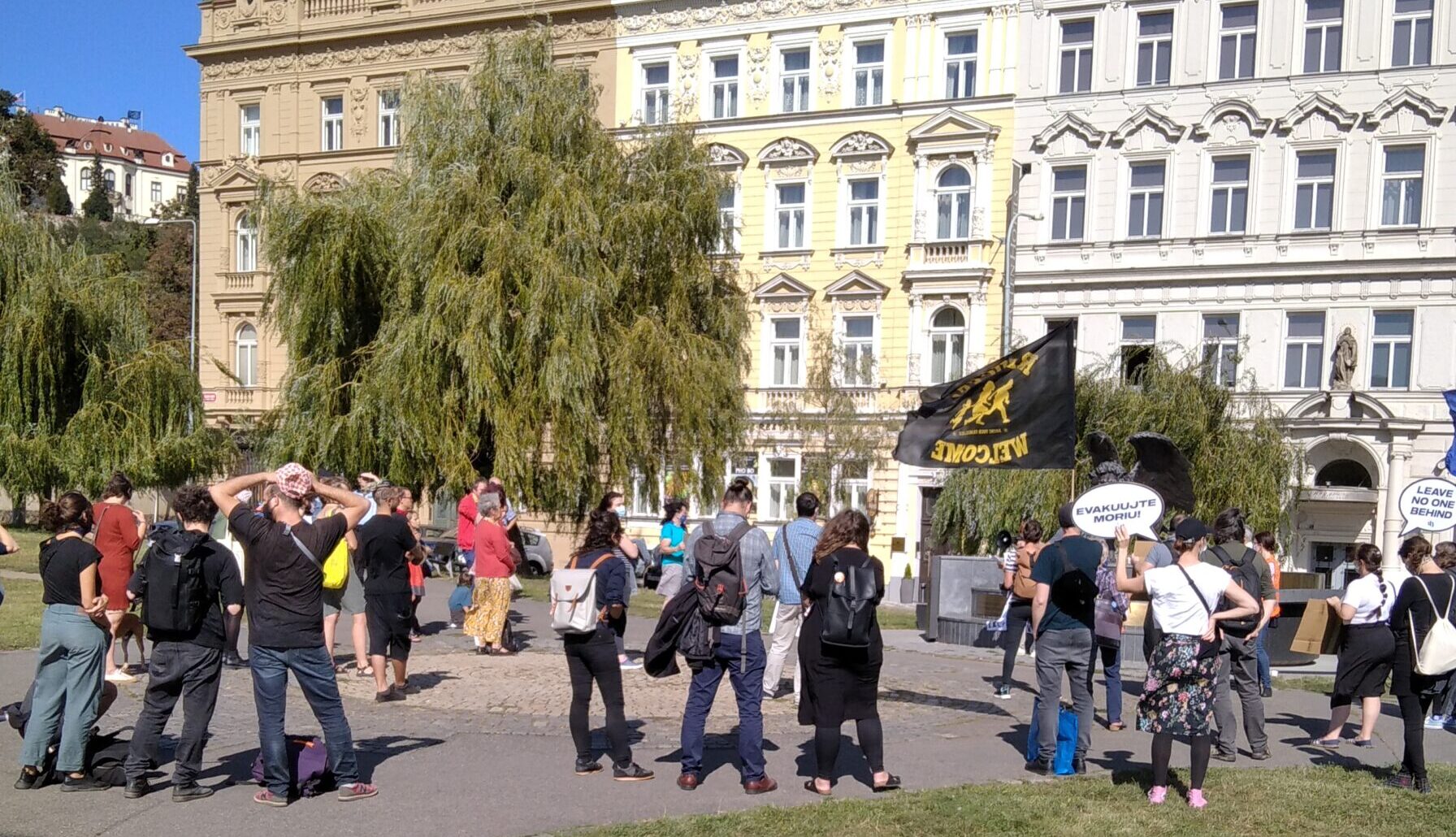 Praha: Demonstrace za přijetí uprchlíků